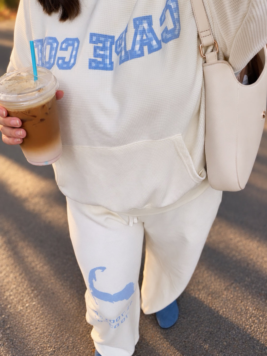 The Cape Edit Premium- Cream Waffle Knit HOODIE