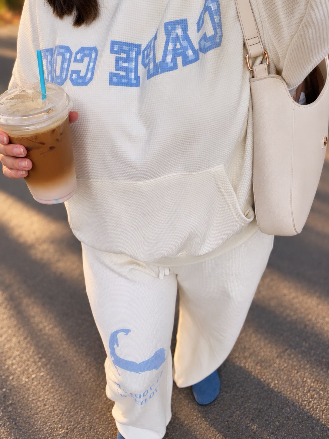 The Cape Edit Premium- Cream Waffle Knit HOODIE
