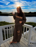 The Cape Edit Premium-Chocolate Brown Waffle Knit PANTS