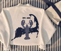 Navy On the Cape White Mockneck